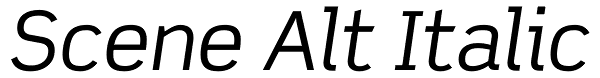 Scene Alt Italic Font