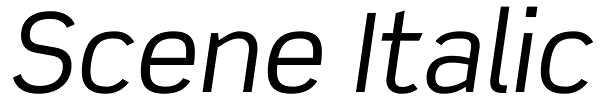 Scene Italic Font