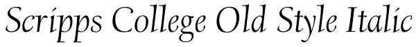 Scripps College Old Style Italic Font