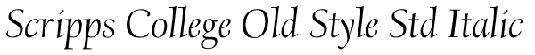 Scripps College Old Style Std Italic Font