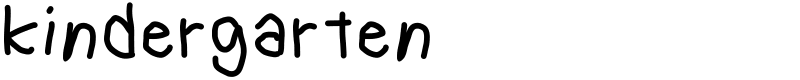 kindergarten Font