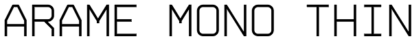Arame Mono Thin Font