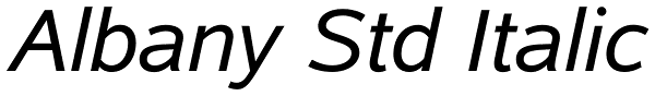 Albany Std Italic Font