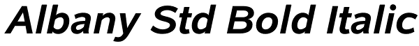 Albany Std Bold Italic Font