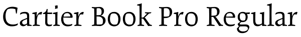 Cartier Book Pro Regular Font