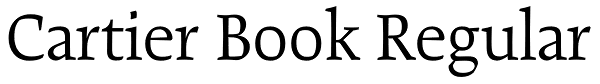 Cartier Book Regular Font