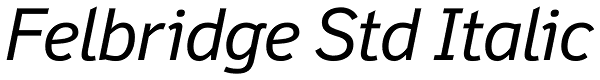 Felbridge Std Italic Font