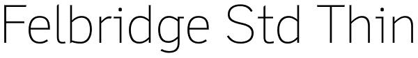 Felbridge Std Thin Font