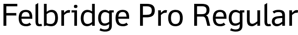 Felbridge Pro Regular Font