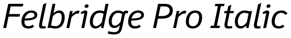 Felbridge Pro Italic Font