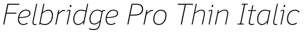 Felbridge Pro Thin Italic Font