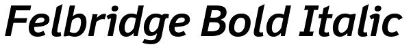 Felbridge Bold Italic Font