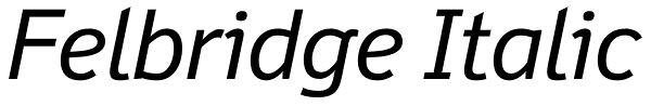 Felbridge Italic Font