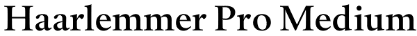 Haarlemmer Pro Medium Font