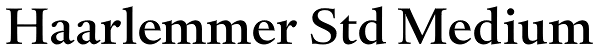 Haarlemmer Std Medium Font