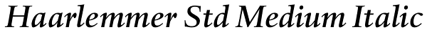 Haarlemmer Std Medium Italic Font