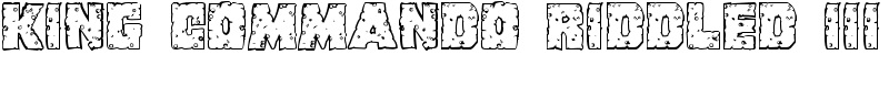 King Commando Riddled III Font