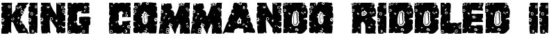 King Commando Riddled II Font