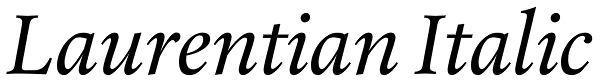 Laurentian Italic Font