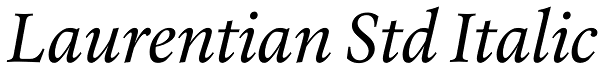 Laurentian Std Italic Font