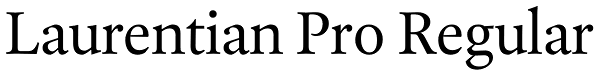 Laurentian Pro Regular Font