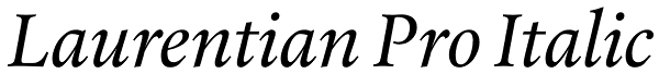 Laurentian Pro Italic Font