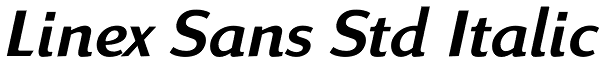 Linex Sans Std Italic Font