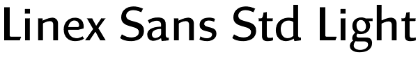 Linex Sans Std Light Font