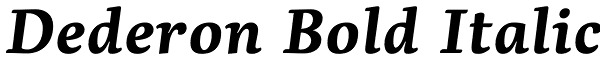 Dederon Bold Italic Font