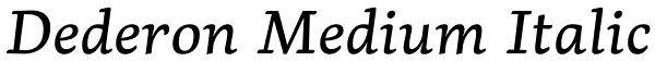 Dederon Medium Italic Font