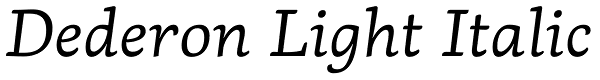 Dederon Light Italic Font