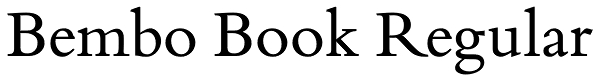 Bembo Book Regular Font