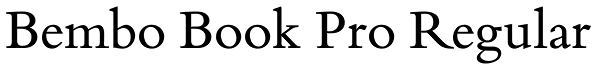 Bembo Book Pro Regular Font