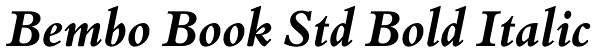 Bembo Book Std Bold Italic Font