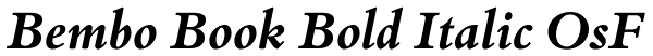 Bembo Book Bold Italic OsF Font