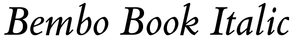 Bembo Book Italic Font