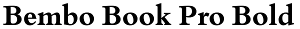 Bembo Book Pro Bold Font