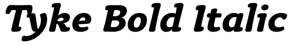 Tyke Bold Italic Font