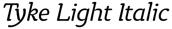 Tyke Light Italic Font