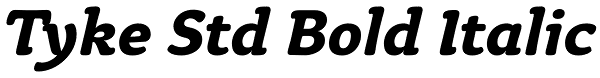 Tyke Std Bold Italic Font