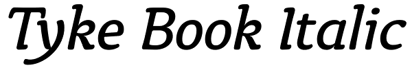 Tyke Book Italic Font