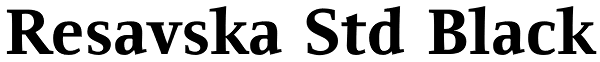 Resavska Std Black Font