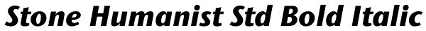 Stone Humanist Std Bold Italic Font