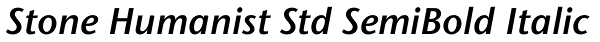 Stone Humanist Std SemiBold Italic Font