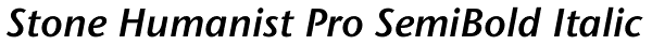 Stone Humanist Pro SemiBold Italic Font