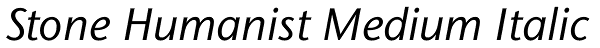 Stone Humanist Medium Italic Font