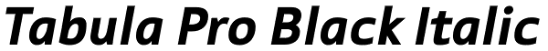 Tabula Pro Black Italic Font