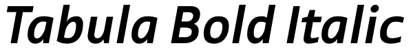 Tabula Bold Italic Font