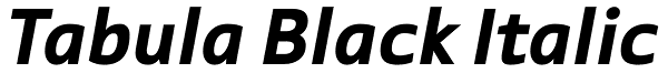 Tabula Black Italic Font