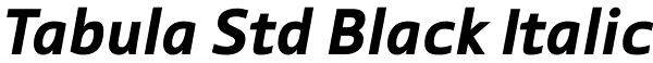 Tabula Std Black Italic Font